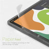 A matte screen protector is shown on an iPad displaying a drawing application interface.