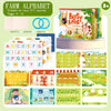 A set of Farm Alphabet cards and a busy book for DIY learning activities.