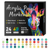 Schachtel mit 24 oder 48 Acrylmarkern mit Doppelspitze, buntes Giraffendesign