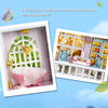 DIY Miniature Wooden Dollhouse Kit with Lighting