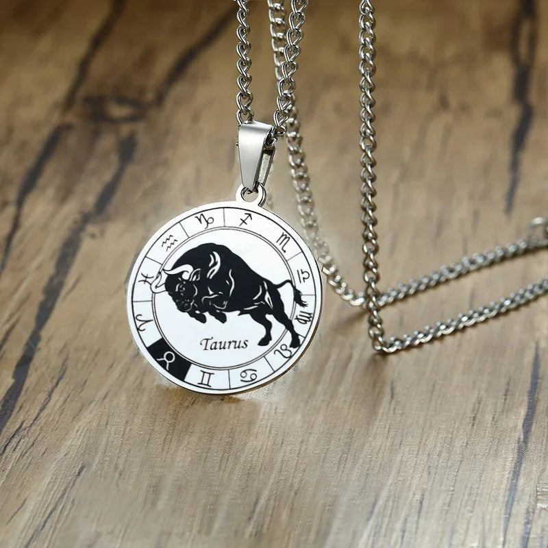 Collier Constellation du Zodiaque en Acier Inoxydable