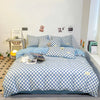 Black and White Plaid Duvet Cover Set with Pillowcases