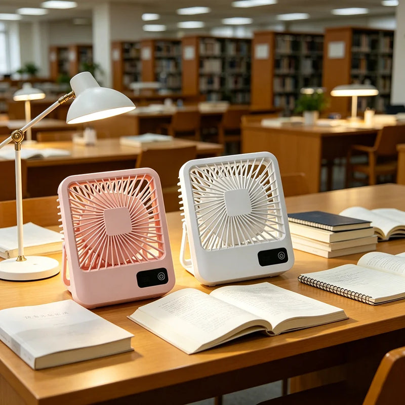 Tragbarer USB-Schreibtischventilator mit LED-Display
