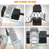Instructions for resizing a watch band using a link remover and pin extractor kit.