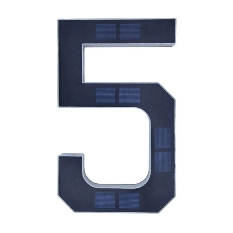 Solar-Powered LED House Number Sign