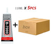 A bottle of B-7000 multi-purpose adhesive glue and a box containing five units.