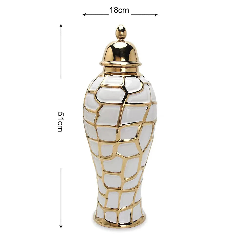 Nordic Ceramic Electroplated Tabletop Vase