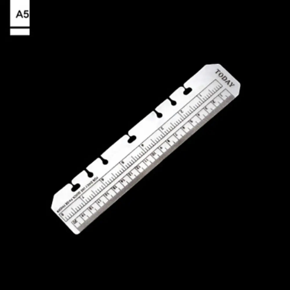 Multifunctional Transparent PVC Bookmark Ruler for Loose-Leaf Notebooks