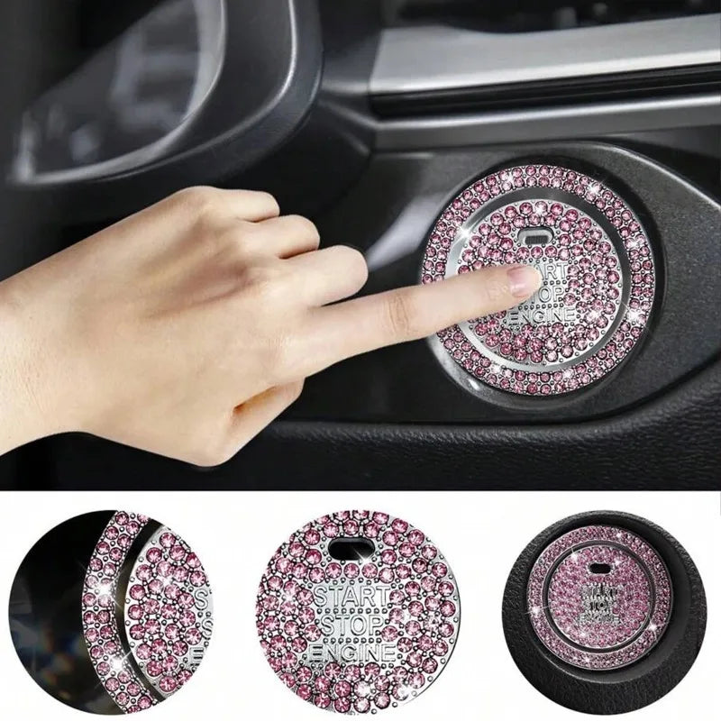 Crystal Rhinestone Car Start Button Cover
