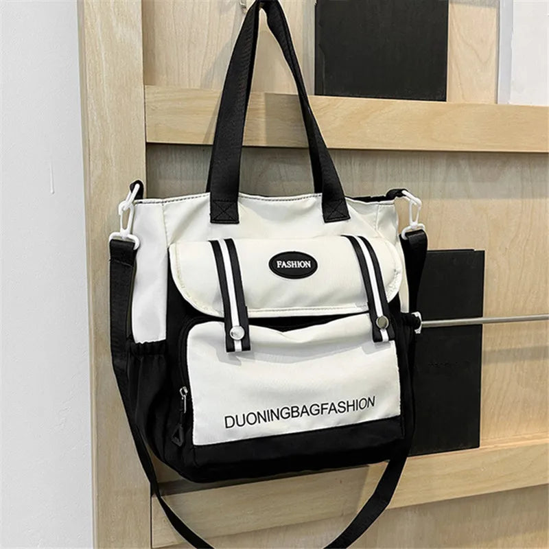 Everyday Nylon Tote Bag with Crossbody Strap