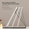 A clear acrylic multi-angle support stand for makeup brushes and tools.