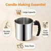 Stainless Steel Wax Melting Pitcher with Heat-Resistant Handle