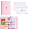 A6 PU Leather Budget Binder with Cash Envelope Organizer