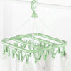 Foldable Laundry Drying Rack with 32 Clips