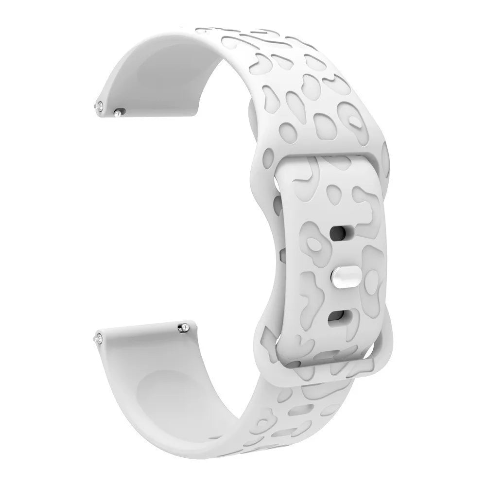 A white silicone watch band for a Redmi Watch 5 displayed on a white background.