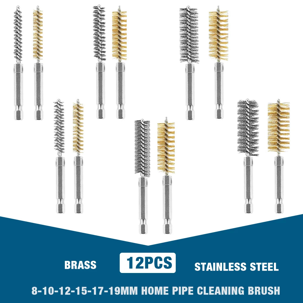 Kit de brosses métalliques en acier inoxydable de précision