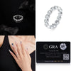 Elegant Moissanite Solitaire Ring in Sterling Silver