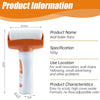 An orange and white wall roller paint tool with a handle, used for wall renovation and stains.
