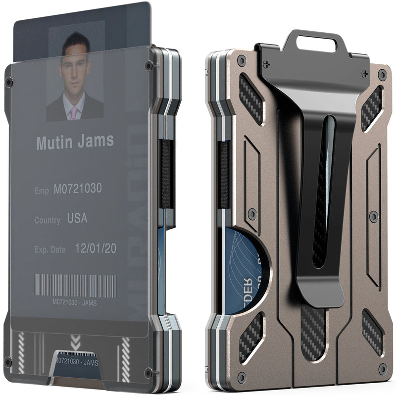 Slim Aluminum RFID Wallet with Money Clip