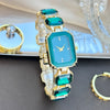Rhinestone Chain Rectangular Watch