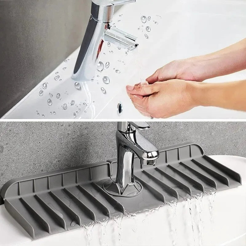 Foldable Silicone Faucet Splash Guard & Sink Mat