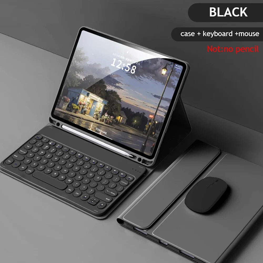 iPad Keyboard Case with Bluetooth Mouse
