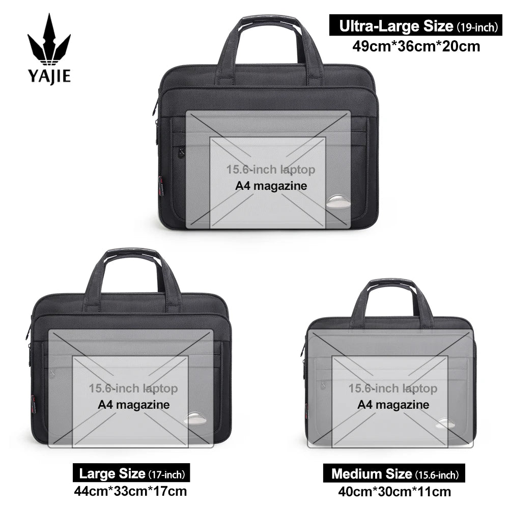 Durable Canvas Messenger Bag for Laptops Up to 19 Inches