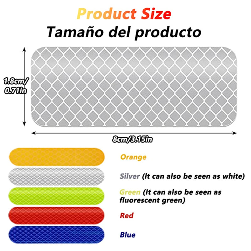 High-Visibility Reflective Safety Stickers (Multi-Color)