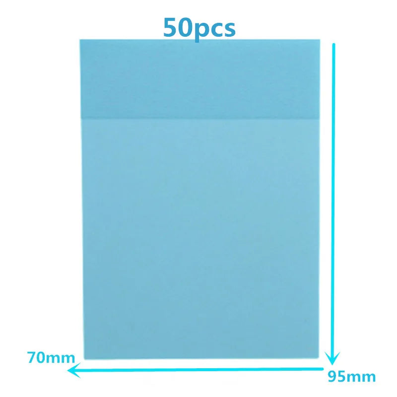 Clear Self-Adhesive Sticky Notes Pack of 50