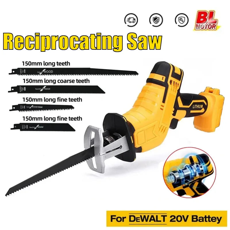 Cordless Reciprocating Saw Compatible with DeWalt & Makita 18V/20V Batteries