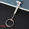 Mini Metal Vernier Caliper Keychain with Ruler