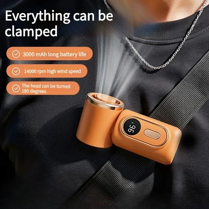 Portable Clip-On USB Fan with Rotatable Head