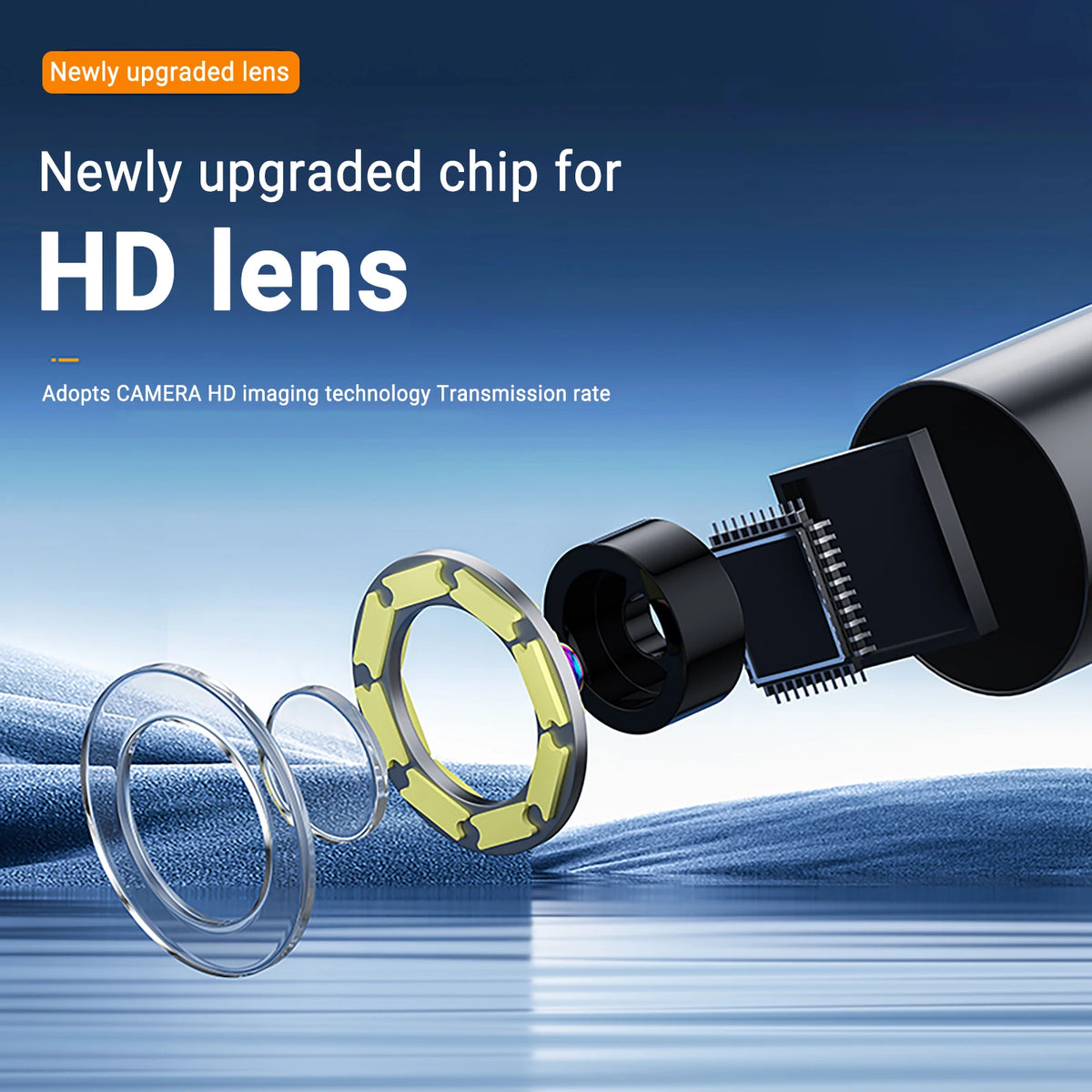 HD Handheld Endoscope Inspection Camera with 4.3-inch Screen and Adjustable LED Lights
