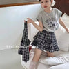 Kids' Summer T-Shirt and Ruffle Skirt Set