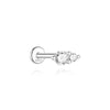 925 Sterling Silver Moissanite Bowknot Stud Earrings