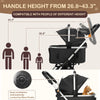 Foldable Pet Stroller with Detachable Carrier
