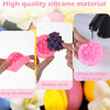 Pink silicone floral molds used for crafting candles, soap, resin, and plaster