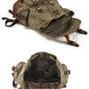 Canvas & Leather Travel Backpack – Waterproof, Large Capacity for School, Work & Hiking