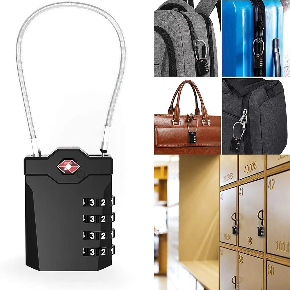 TSA-Approved 4-Dial Combination Travel Lock