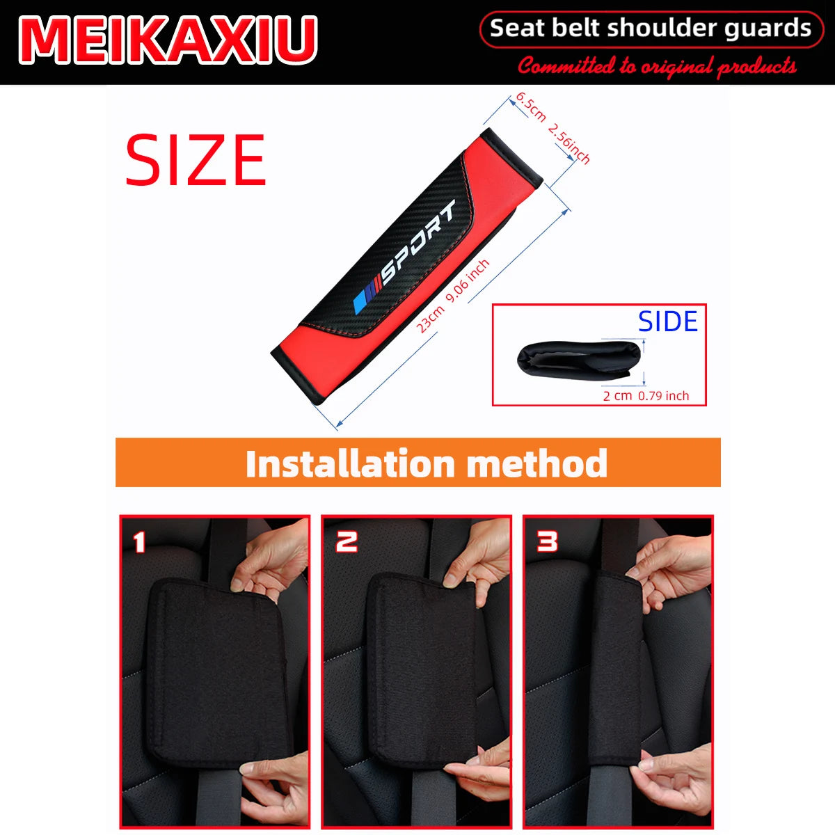 Carbon Fiber Seat Belt Shoulder Pad Cover