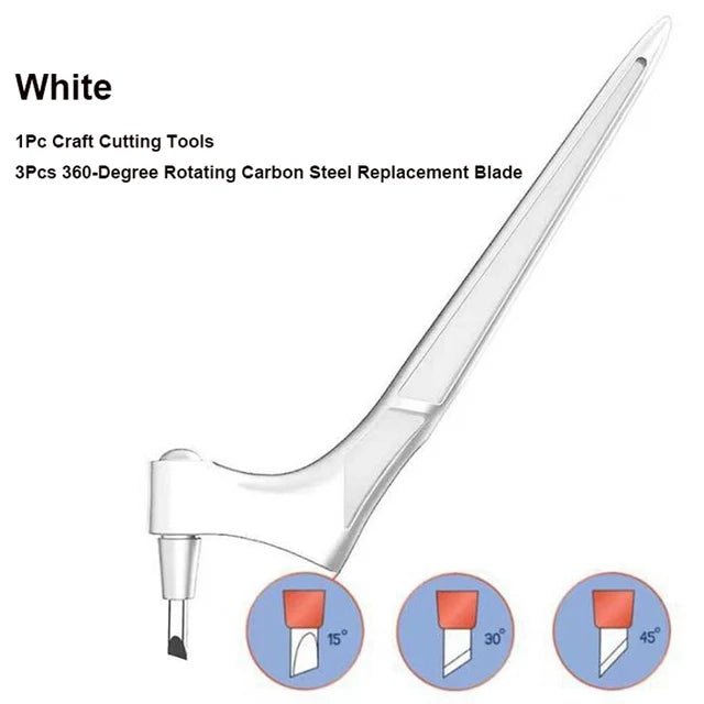 360° Rotating Blade Craft Cutter with 3 Replacement Blades