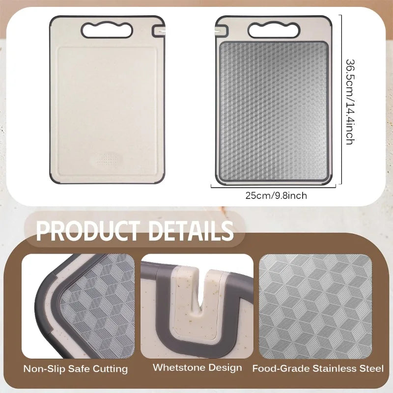 Stainless Steel Cutting Board with Measurement Guide