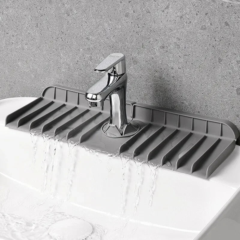 Foldable Silicone Faucet Splash Guard & Sink Mat