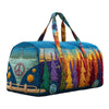 Quilted Cotton Travel Tote with Frog Print