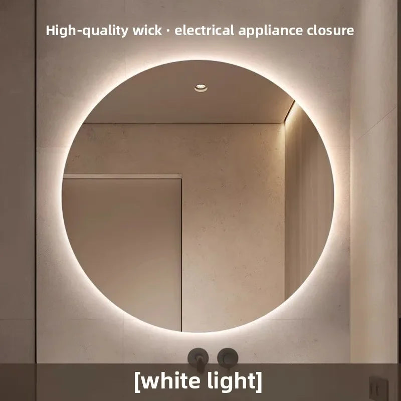 Miroir de Salle de Bains Rond à LED avec Contrôle Tactile Anti-Buée