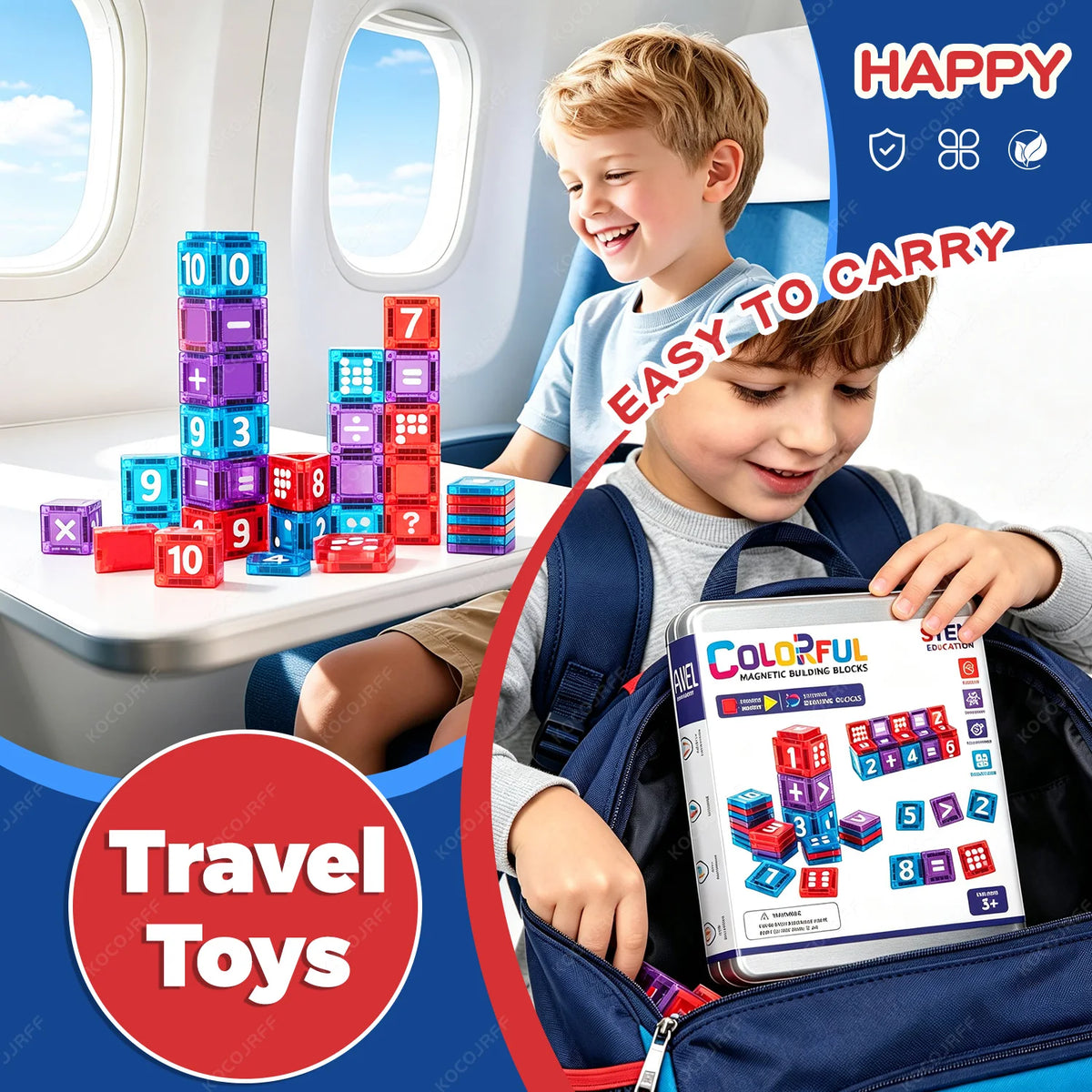 Magnetic Building Tiles for Early Math Learning