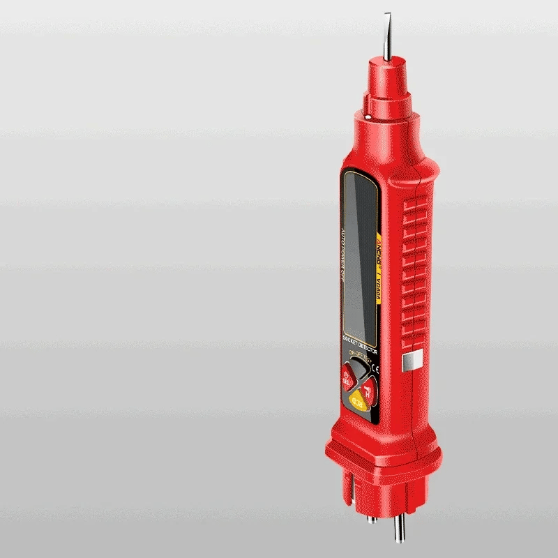 Socket Tester with AC/DC Voltage Detection and Polarity Check
