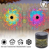 Solar-Powered Metal Mandala Wall Light