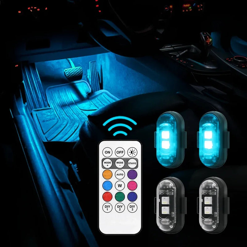 Rechargeable RGB LED Footwell Light with Remote