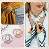 Crystal Rhinestone Scarf Ring Clip for Shirts and Scarves